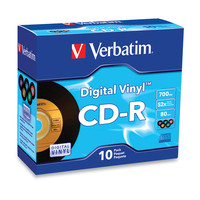 Verbatim Data Vinyl 10 x CD-R 700 Mo 52x Boîtier CD étroit