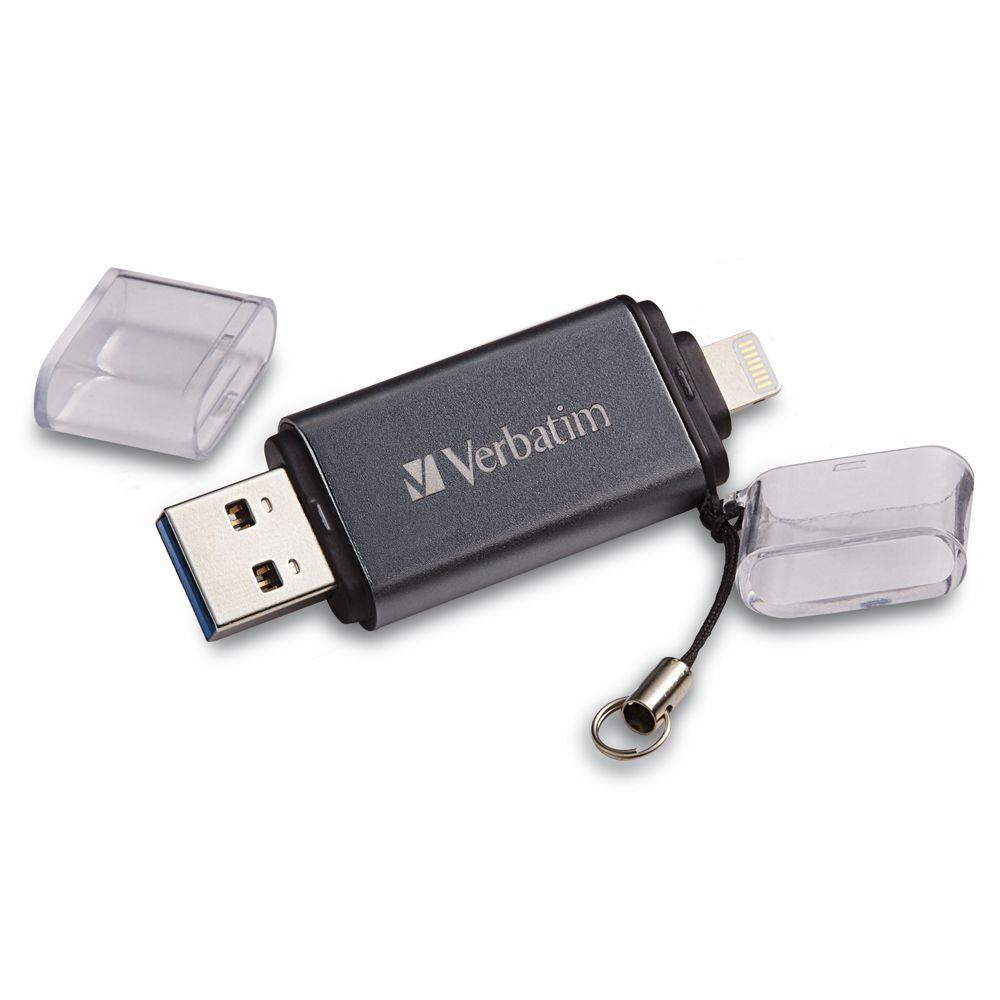 64GB Store 'n' Go Dual USB  Gen 1 Flash Drive for Apple Lightning  Devices - Graphite: Everyday USB Drives - USB Drives | Verbatim