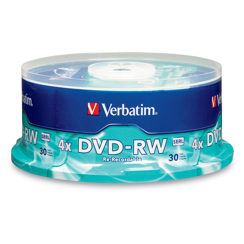 Dvd Rw 4 7gb 4x With Branded Surface 30pk Spindle Dvd Rw Dvd Verbatim