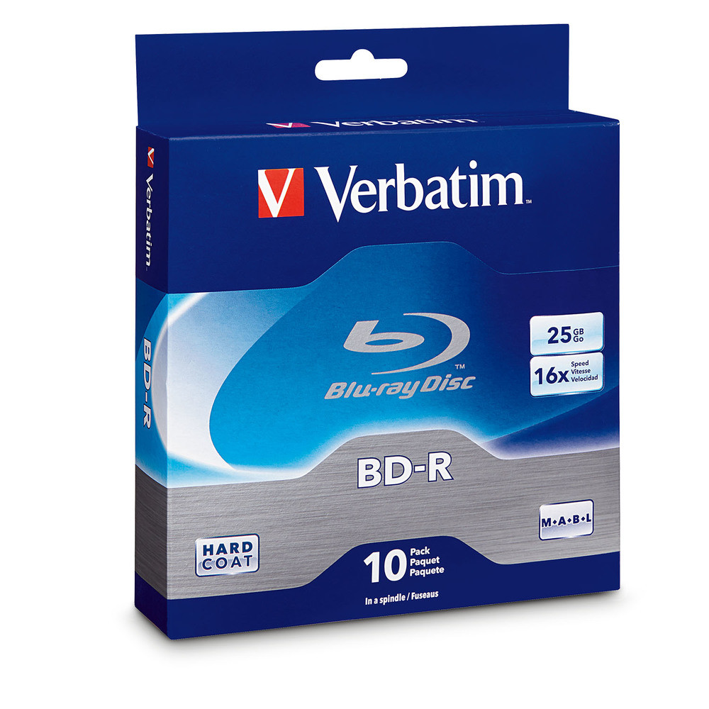 BD-R 25GB 16X with Branded Surface - 10pk Spindle Box: BD-R - Blu