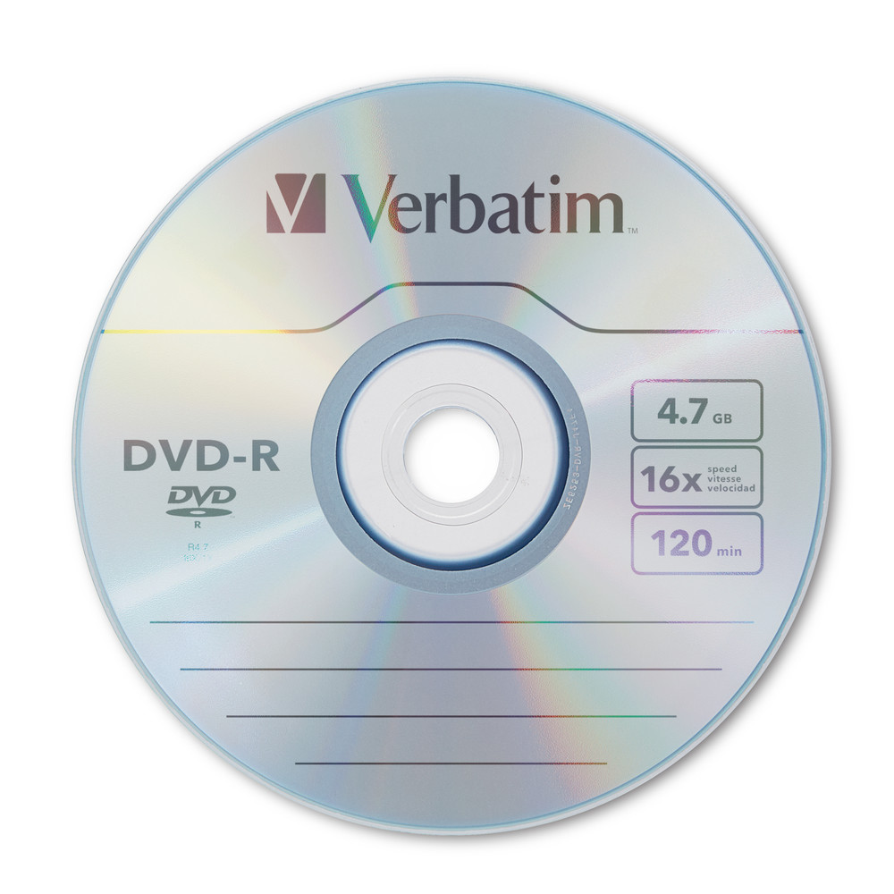  Verbatim DVD-R Blank Discs AZO Dye 4.7GB 16X