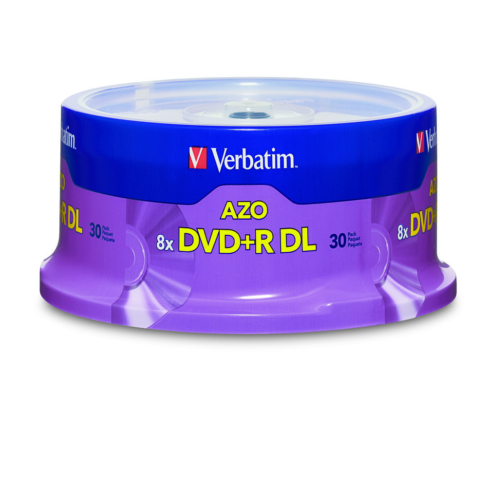 DVD+R DL 8.5GB 8X with Branded Surface - 30pk Spindle: DVD R DL