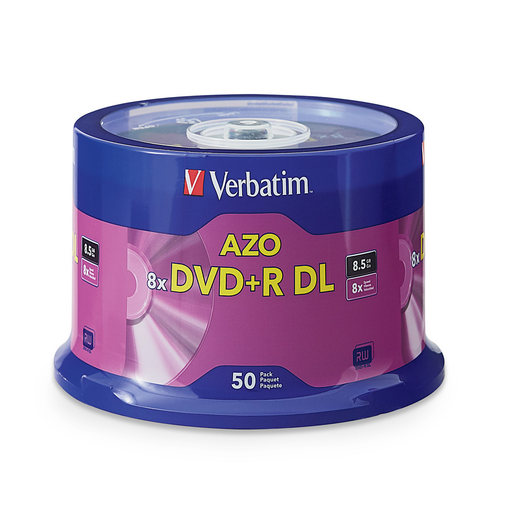 DVD+R DL  8X with Branded Surface - 50pk Spindle: DVD R DL - DVD |  Verbatim