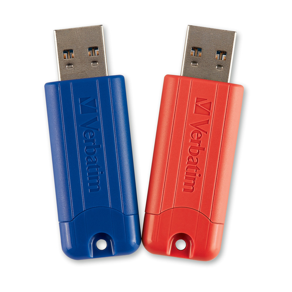 32GB PinStripe 3.2 Gen 1 Flash Drive – – Blue: Everyday USB Drives - USB Drives | Verbatim