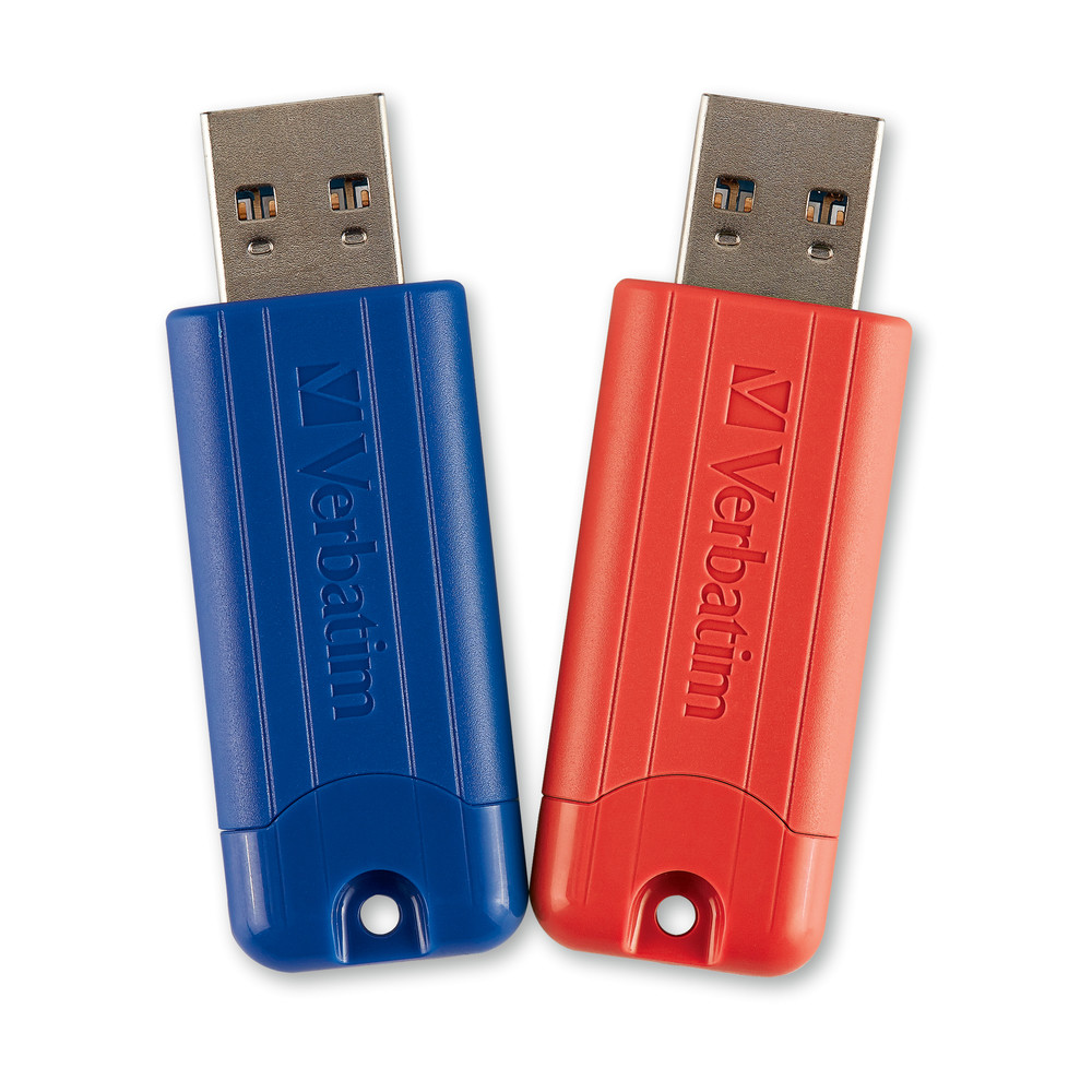 Clé USB Verbatim Pinstripe - USB 3.2 - 128 Go - orange