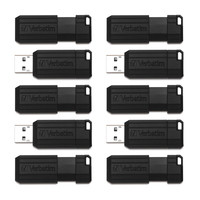 32GB PinStripe USB Flash Drive – Business 10pk – Black: Everyday