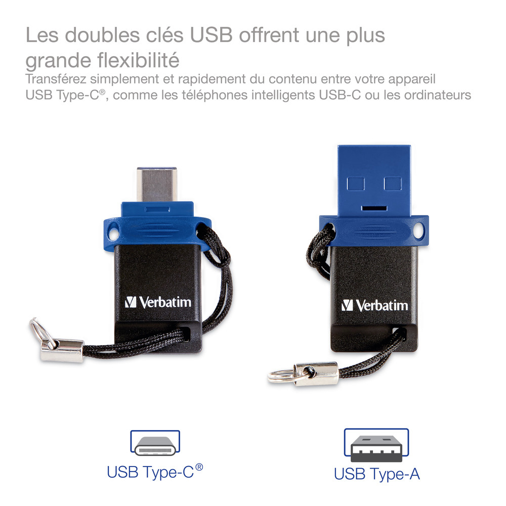 64GB Store 'n' Go Dual USB 3.2 Gen 1 Flash Drive for USB-C™ Devices – Blue:  Everyday USB Drives - USB Drives