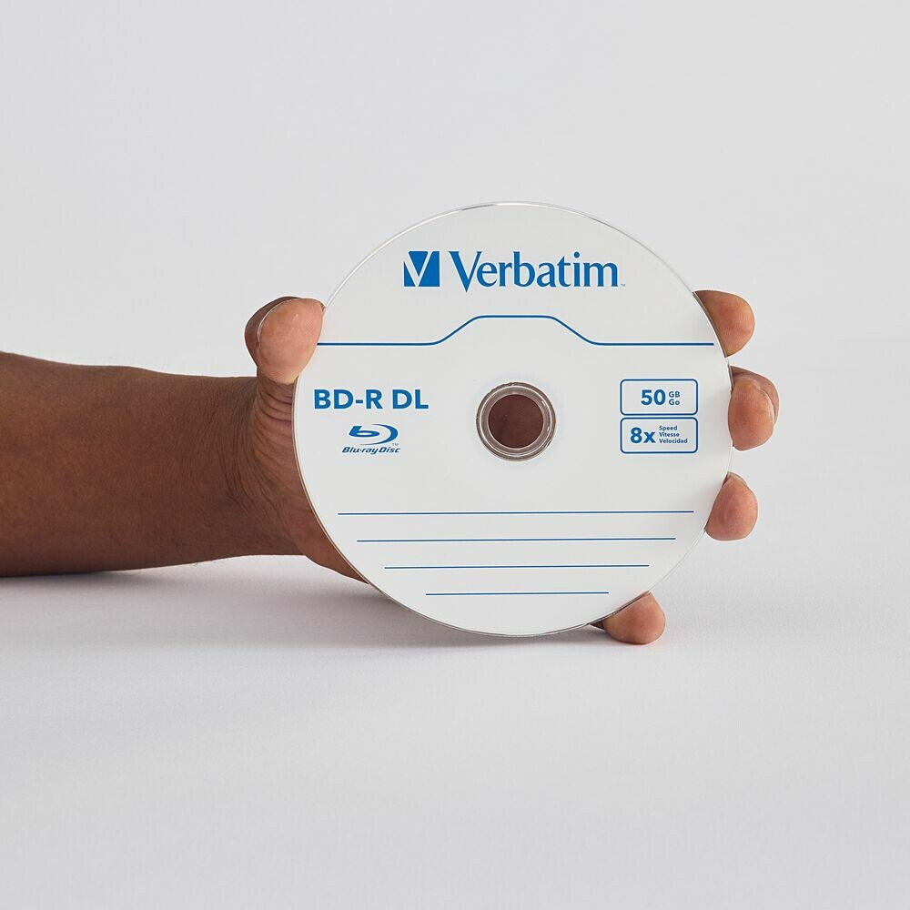 BD-R DL 50GB 8X, Verbatim, 10pk Spindle Box Peg Hanger: BD-R