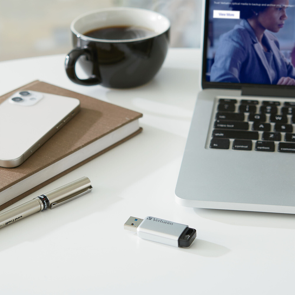 Verbatim Keypad Secure USB-C-Stick, 128 GB, Black - Worldshop