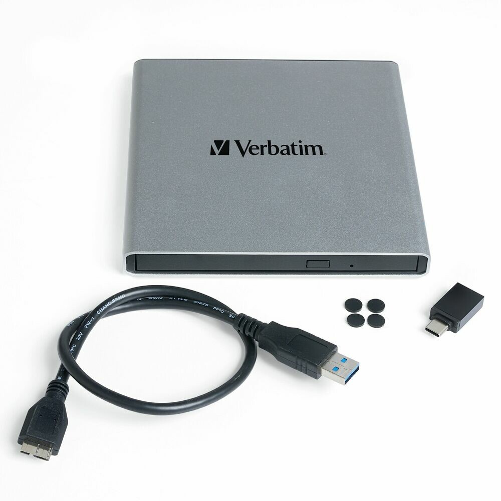 Graveur DVD externe Verbatim USB 3.1 (Gen 1) au détail noir