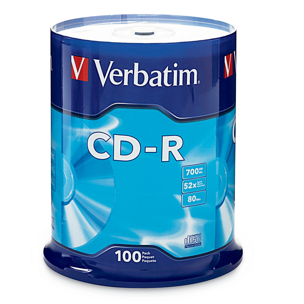 CD-R 700MB 52X with Branded Surface - 100pk Spindle: CD-R - CD 
