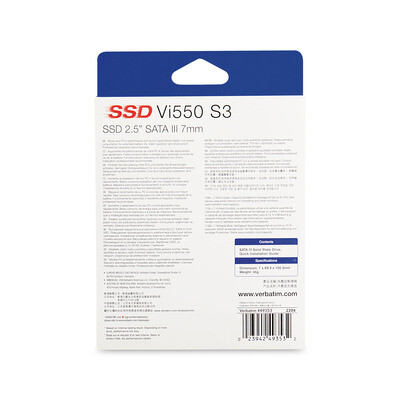 Disque Dur interne VERBATIM 1TO SSD 2.5'' Noir (VI550 S3) - SYNOTEC
