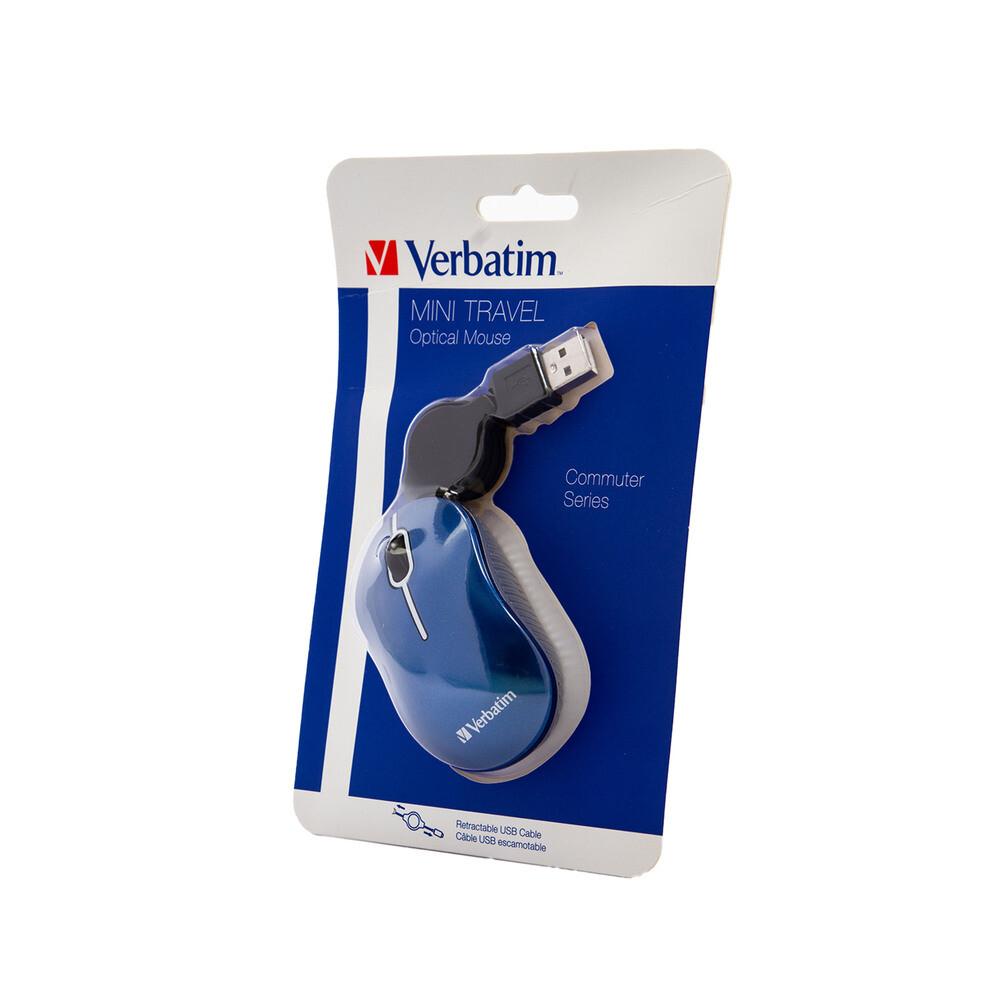 Mini Travel Optical Mouse, Commuter Series - Blue: Travel