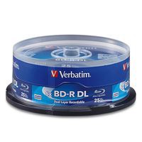 BD-R DL 50GB 6X with Branded Surface - 25pk Spindle: BD-R DL - Blu 