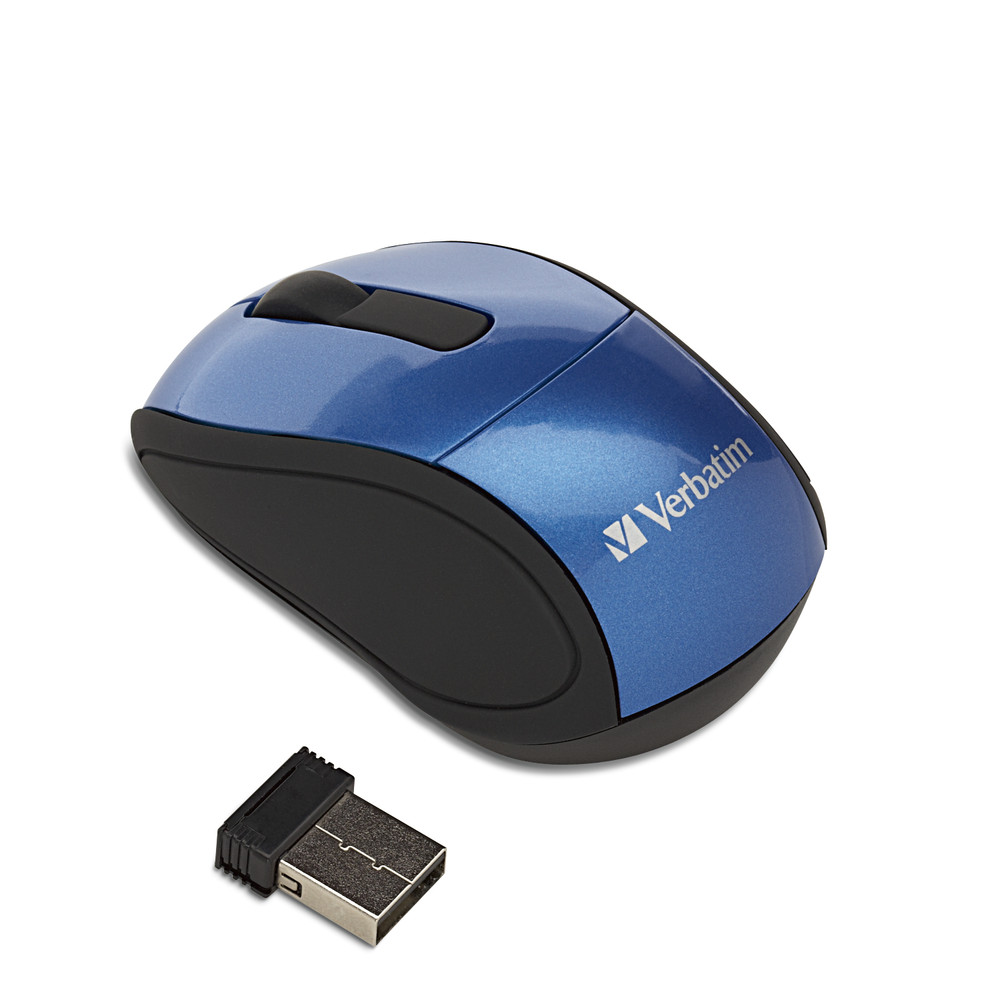 Wireless Mini Travel Optical Mouse - Blue: Mice - Accessories 